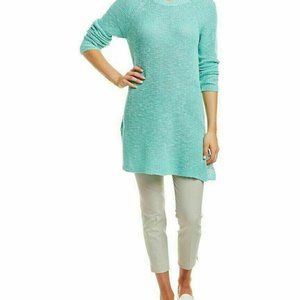 NWT EILEEN FISHER $188 Organic Linen Cotton Slub Round Neck Tunic XXXS/XS/S